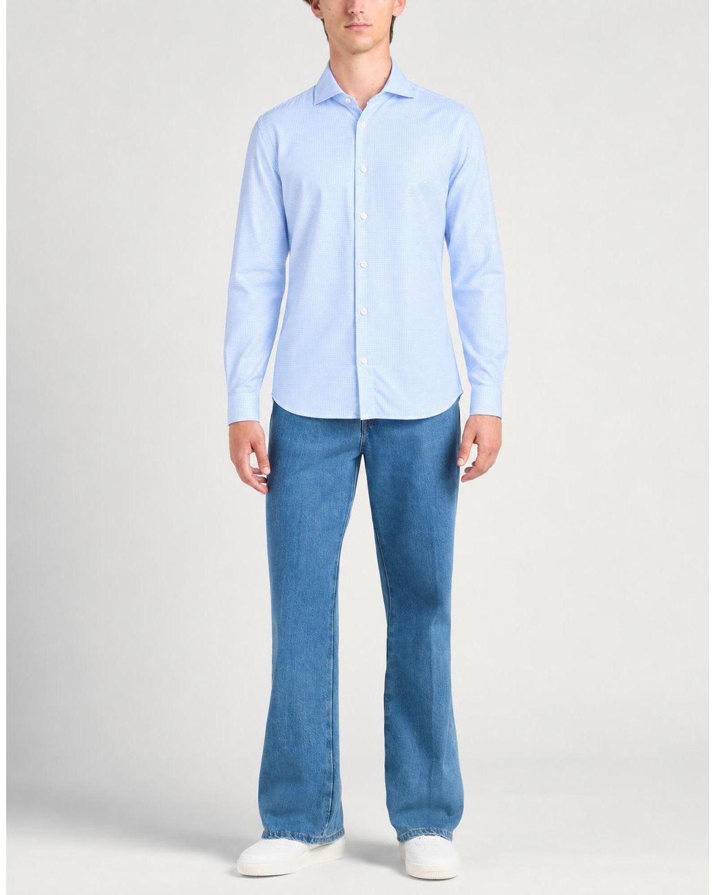 Truzzi Blue Shirt Cotton for men