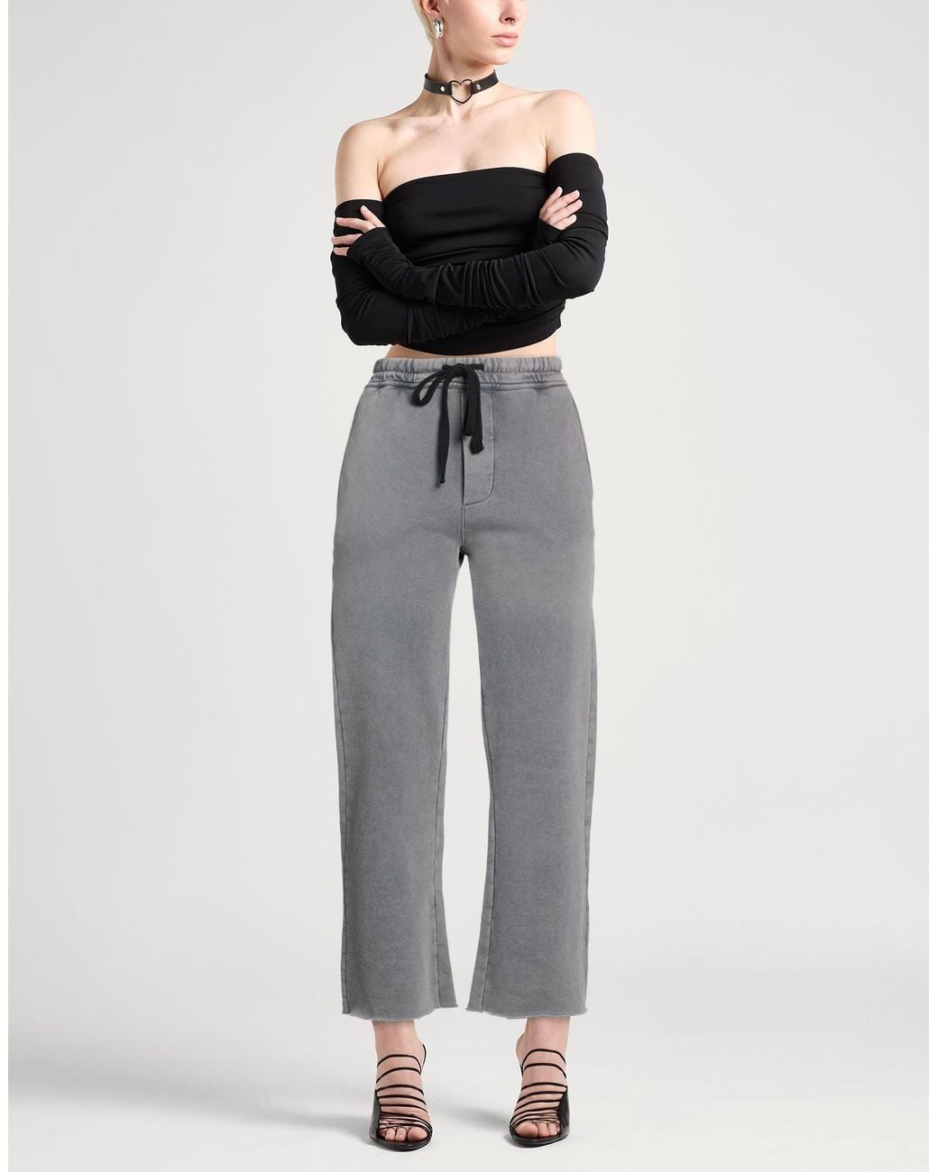 Thom Krom Gray Pants Cotton, Polyester