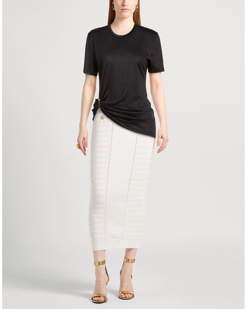 Versace Black T-Shirt Silk, Cotton