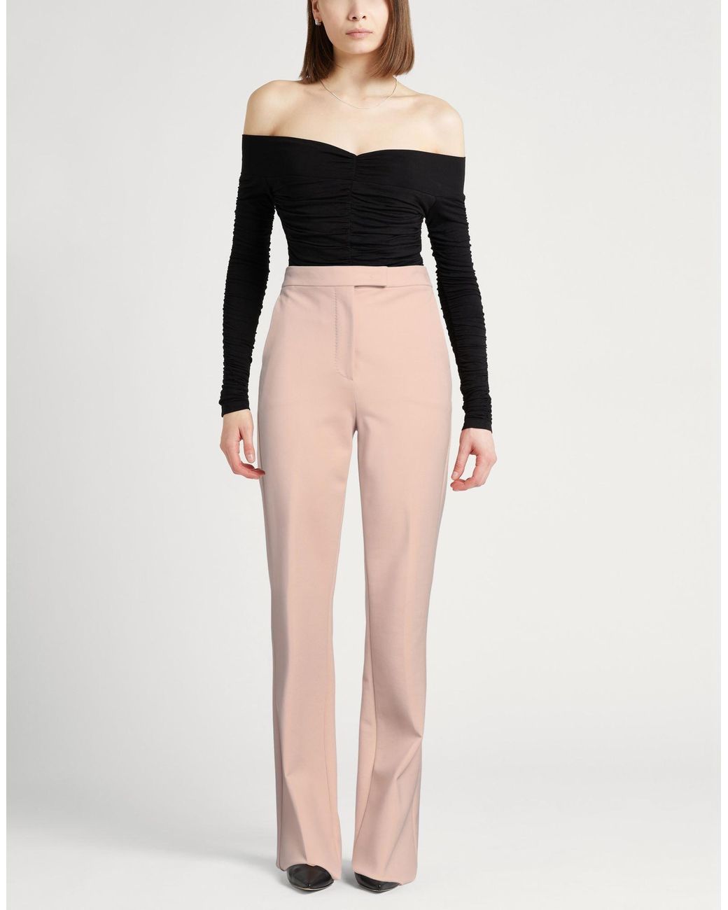 Max Mara Natural Blush Pants Viscose, Polyamide, Elastane