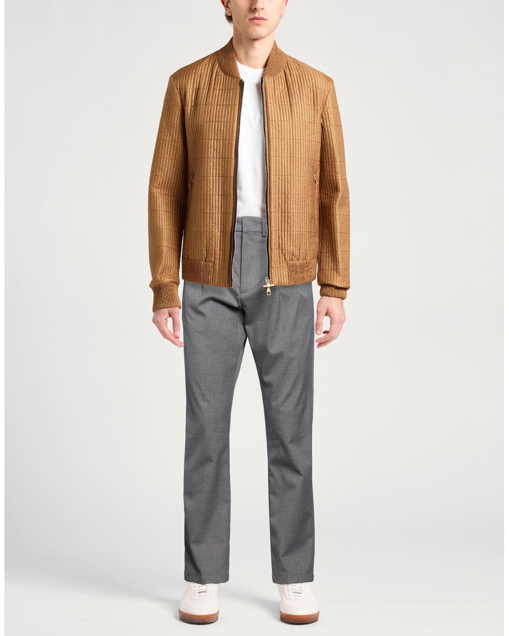Paul & Shark Gray Pants Cotton, Virgin Wool, Elastane for men