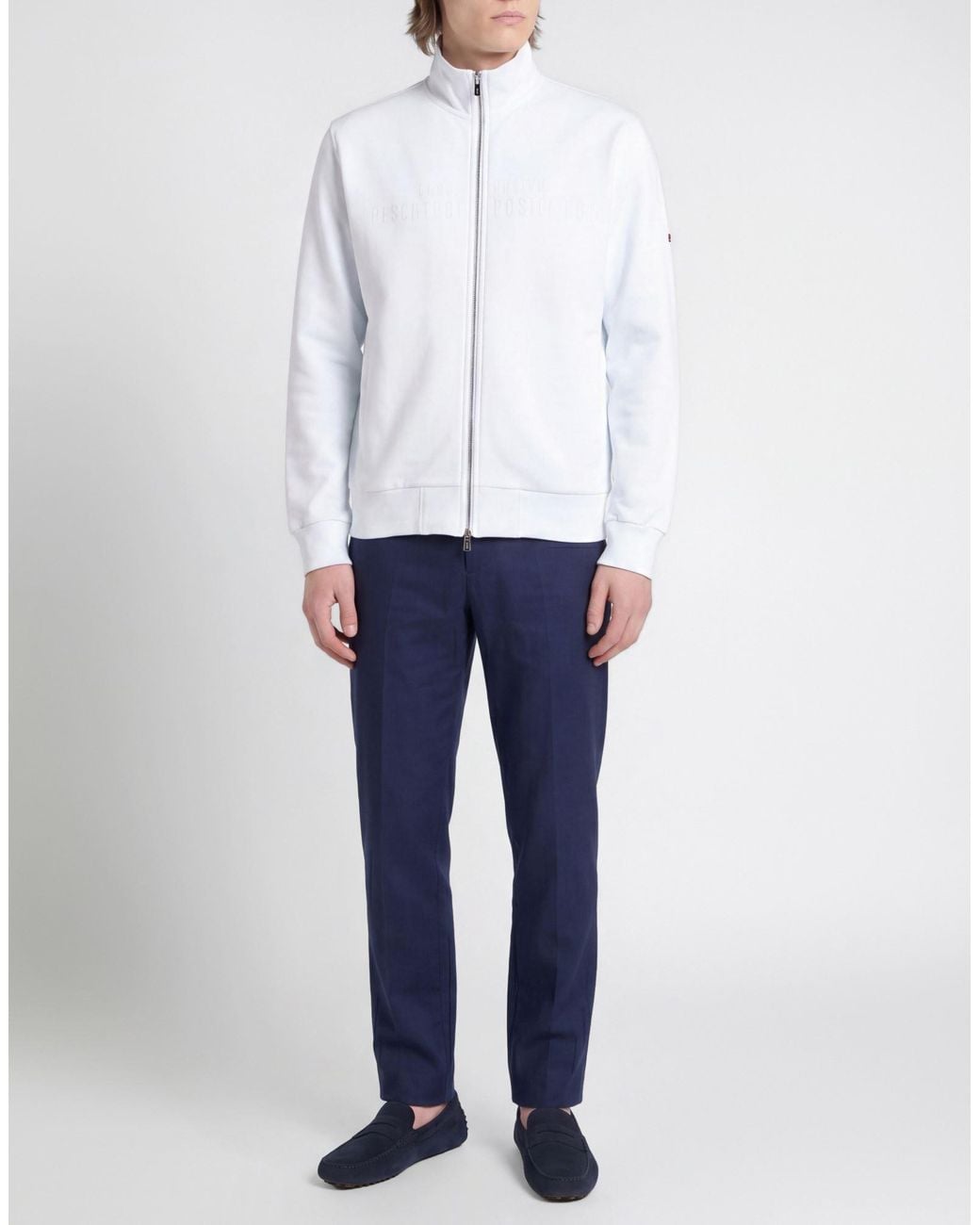 Cooperativa Pescatori Posillipo White Sweatshirt Cotton, Elastane for men