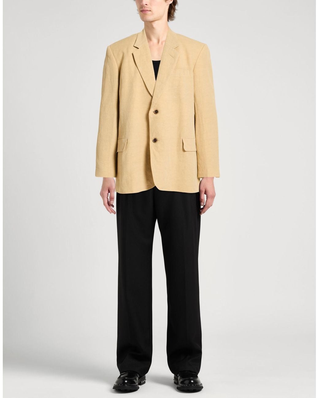 Uma Wang Natural Blazer Viscose, Linen for men
