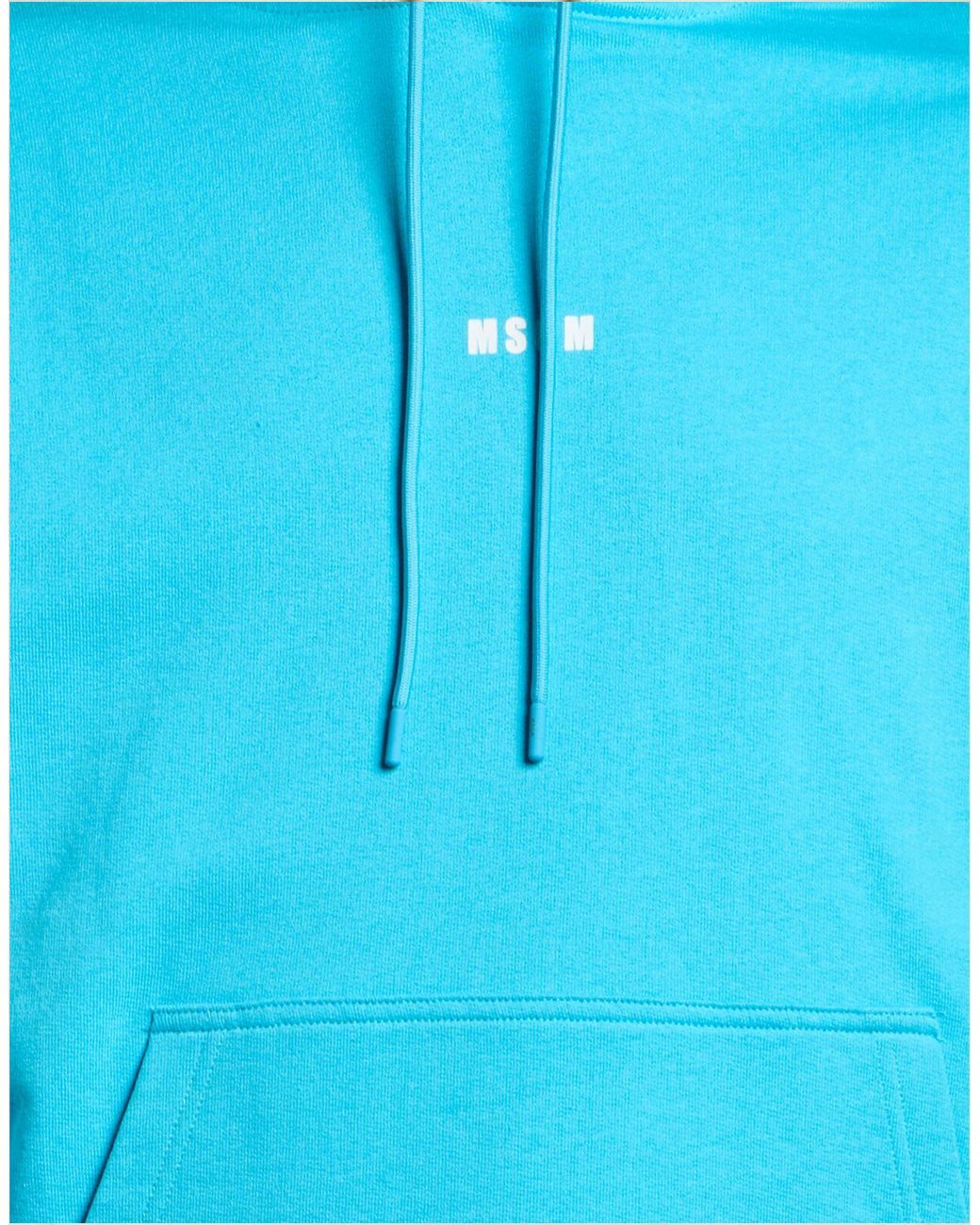 MSGM Blue Sweatshirt Cotton for men