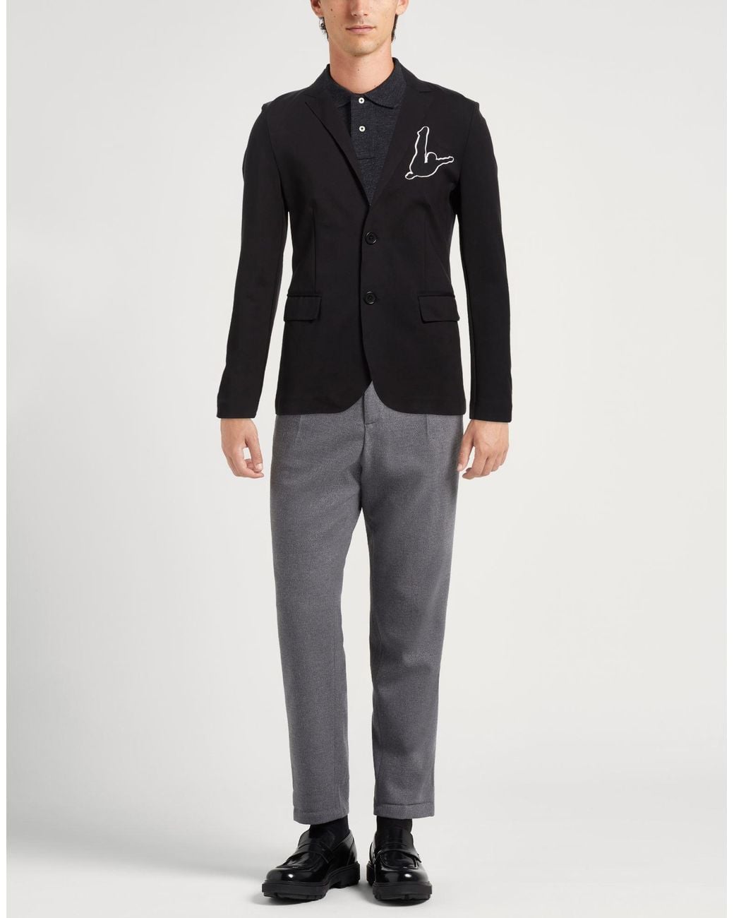 Bikkembergs Black Blazer Nylon, Elastane, Polyurethane for men