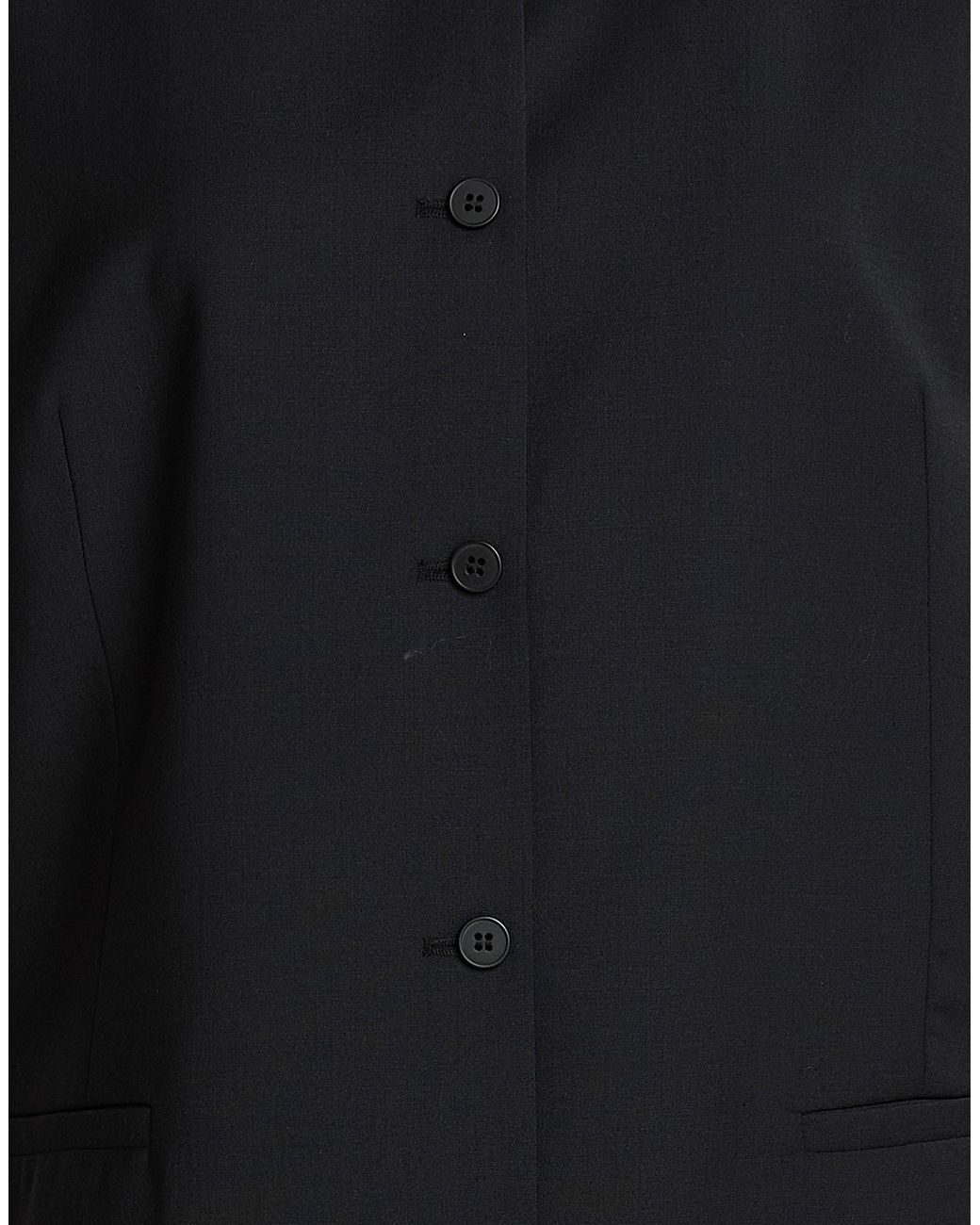 SELECTED Black Tailored Vest Wool