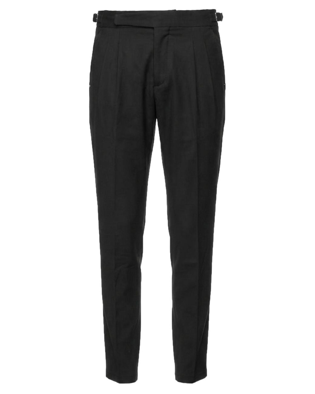 Entre Amis Black Pants Cotton, Polyamide, Elastane for men