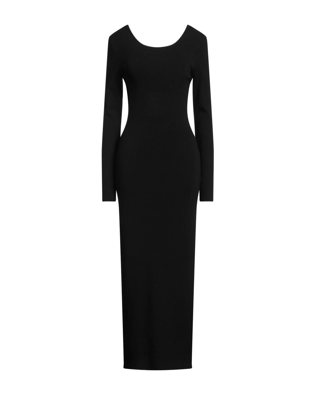 Akep Black Midi Dress Viscose, Polyamide, Elastane