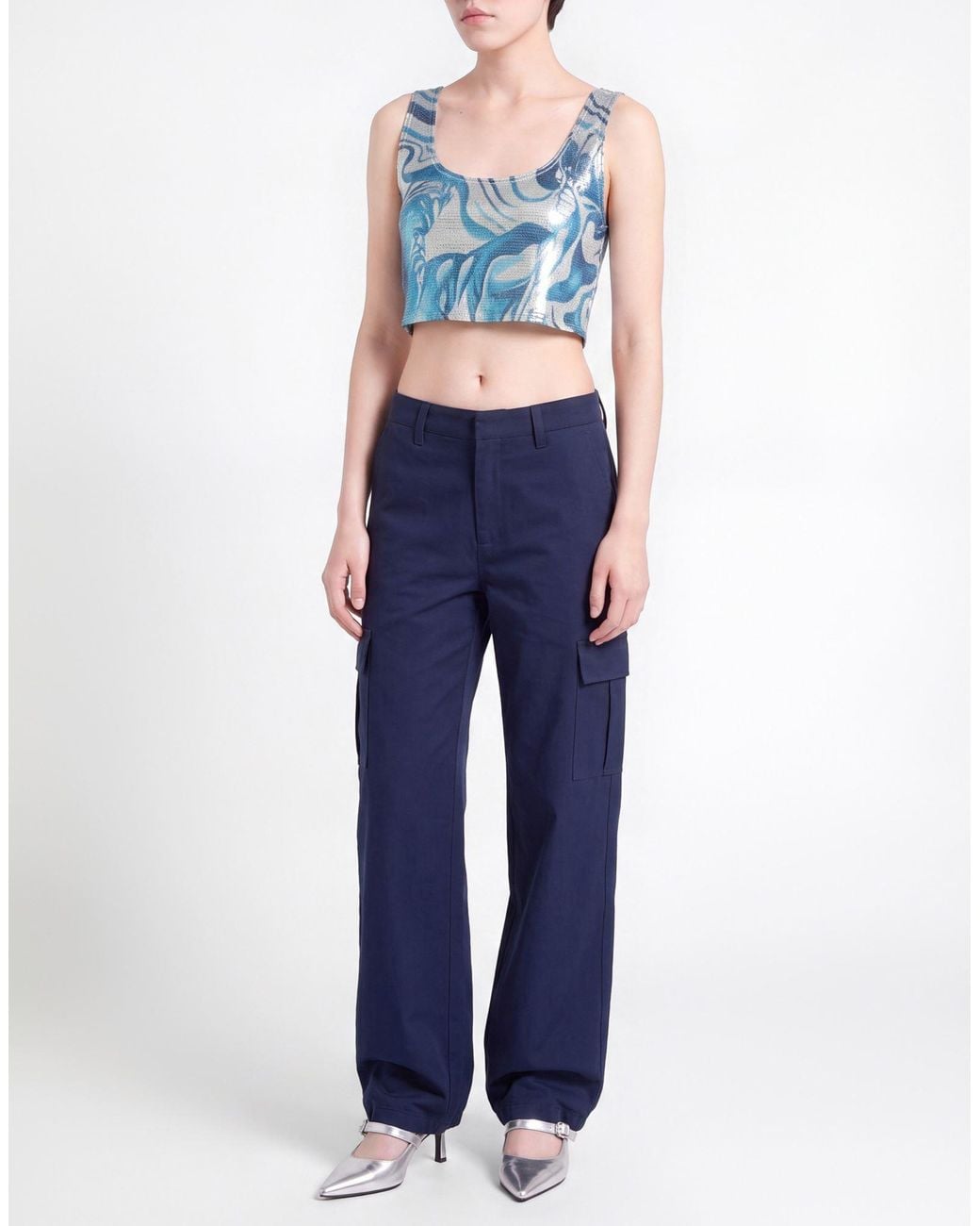 Alberta Ferretti Blue Tops