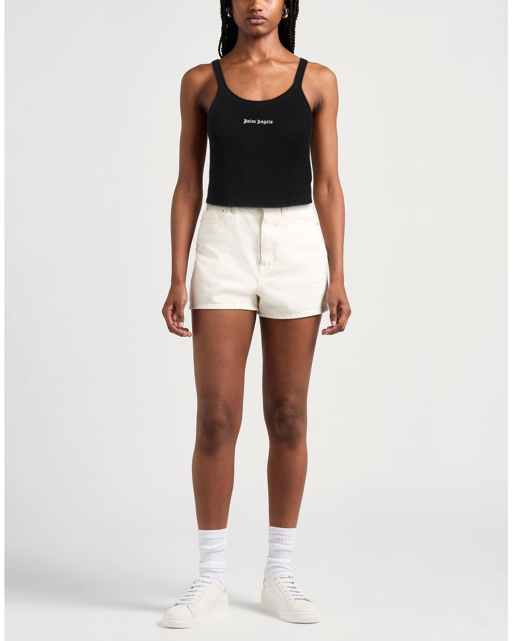 Palm Angels Black Tank Top Cotton