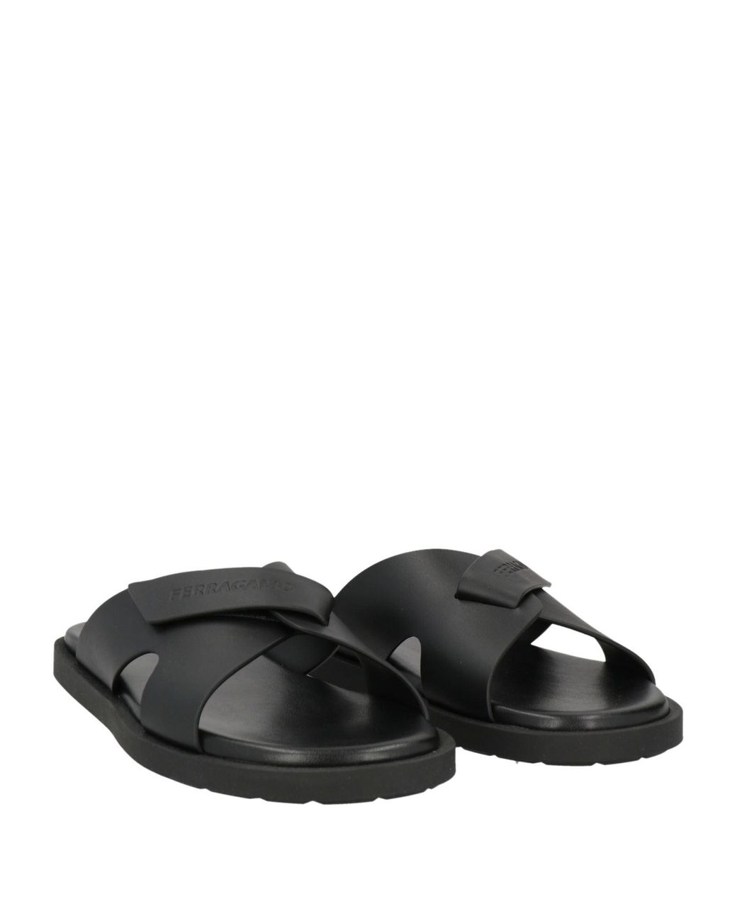 Ferragamo Black Sandals Leather for men