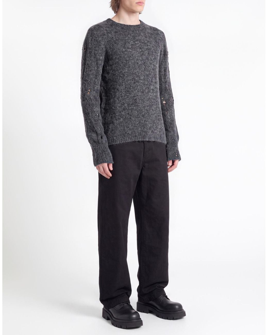 Thom Krom Gray Sweater Alpaca Wool, Polyamide for men