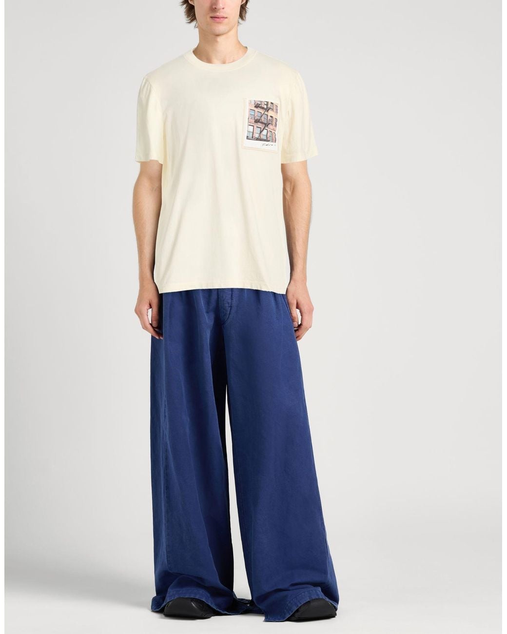 Helmut Lang White Cream T-Shirt Cotton for men