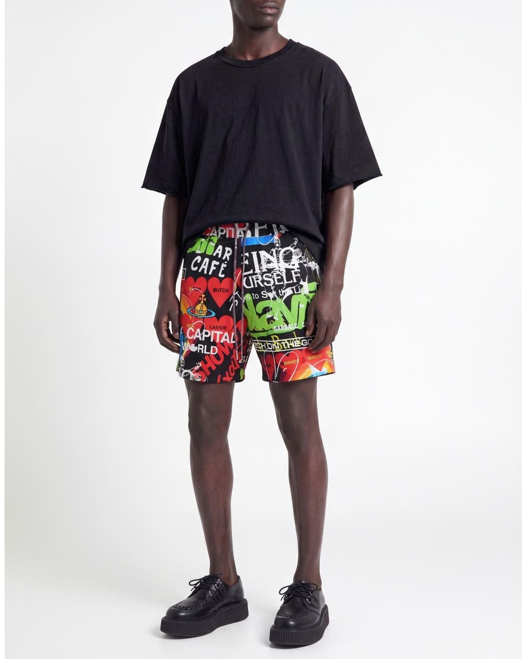 Vivienne Westwood Red Shorts & Bermuda Shorts Polyamide, Cotton for men