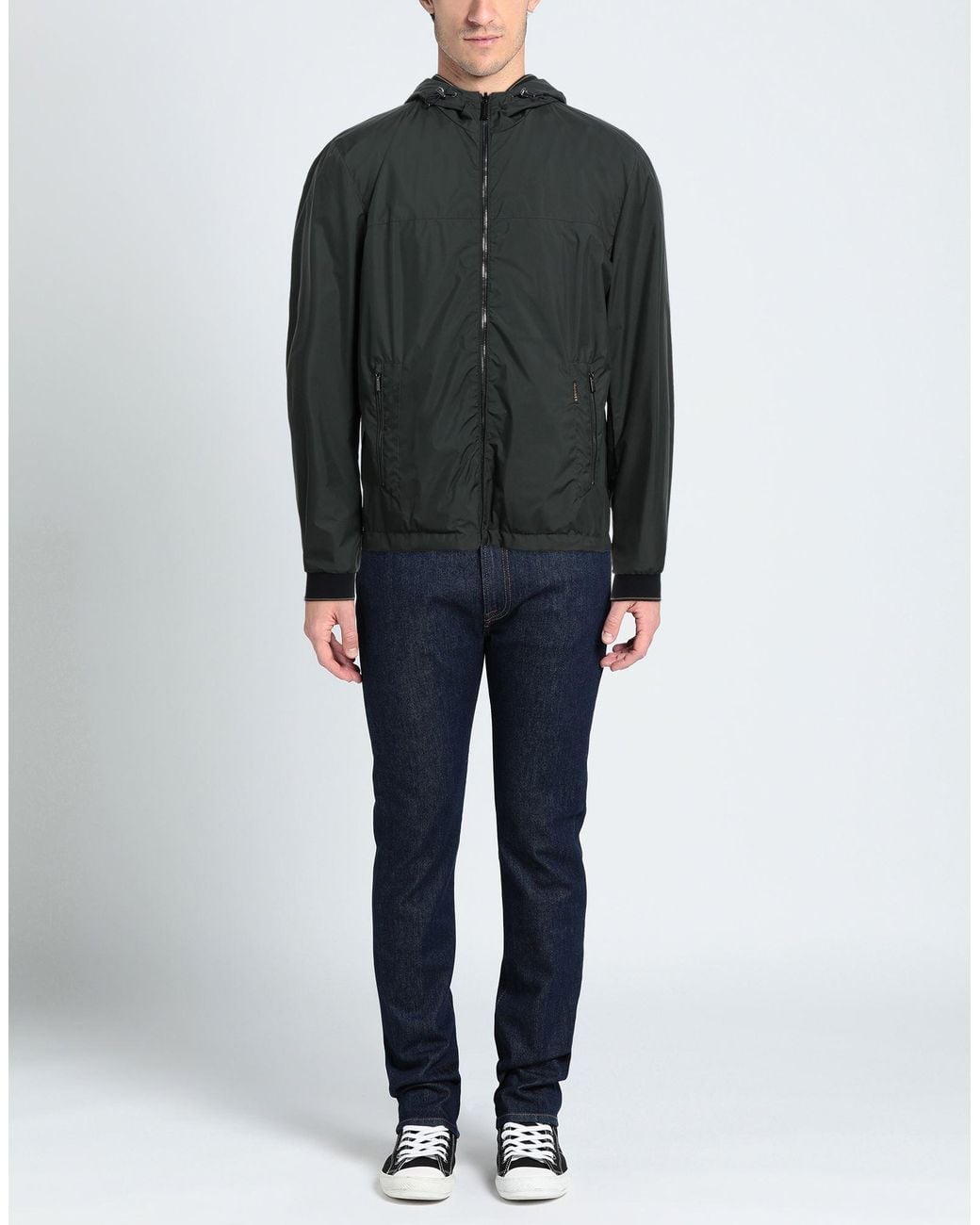 Moorer Black Jacket Polyester, Polyamide, Elastane for men
