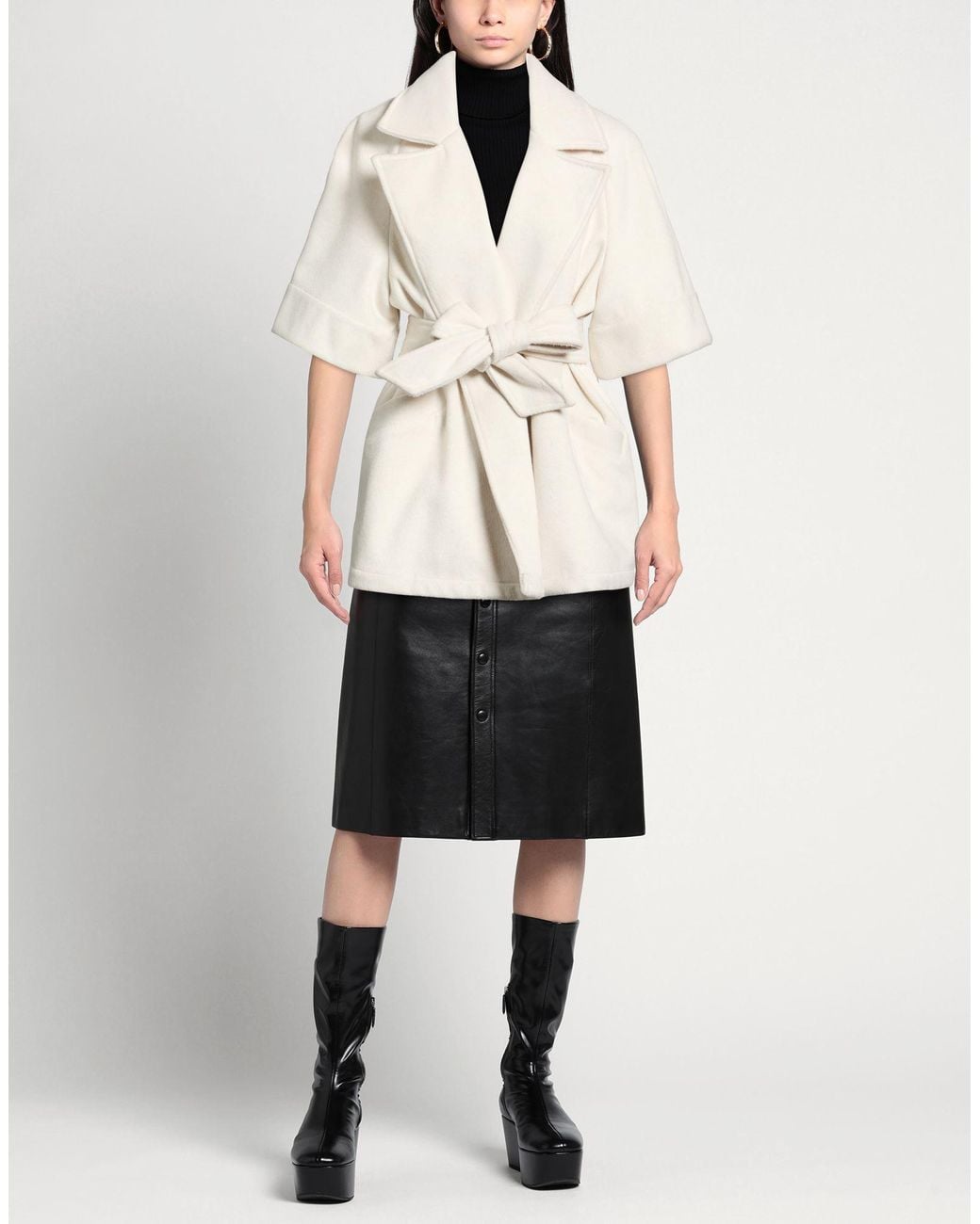 Please Natural Coat Polyester, Viscose