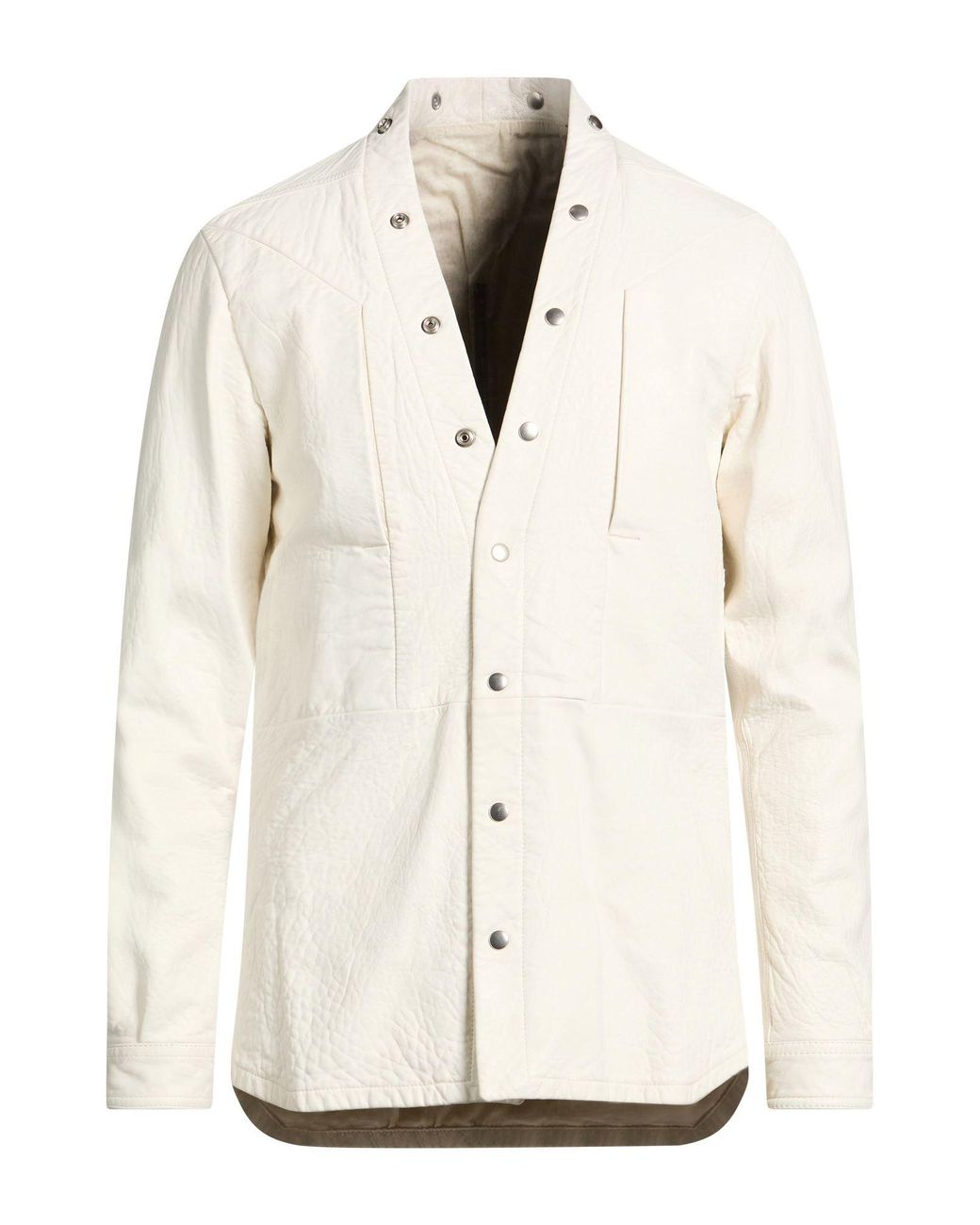 Rick Owens White Jacket Lambskin for men