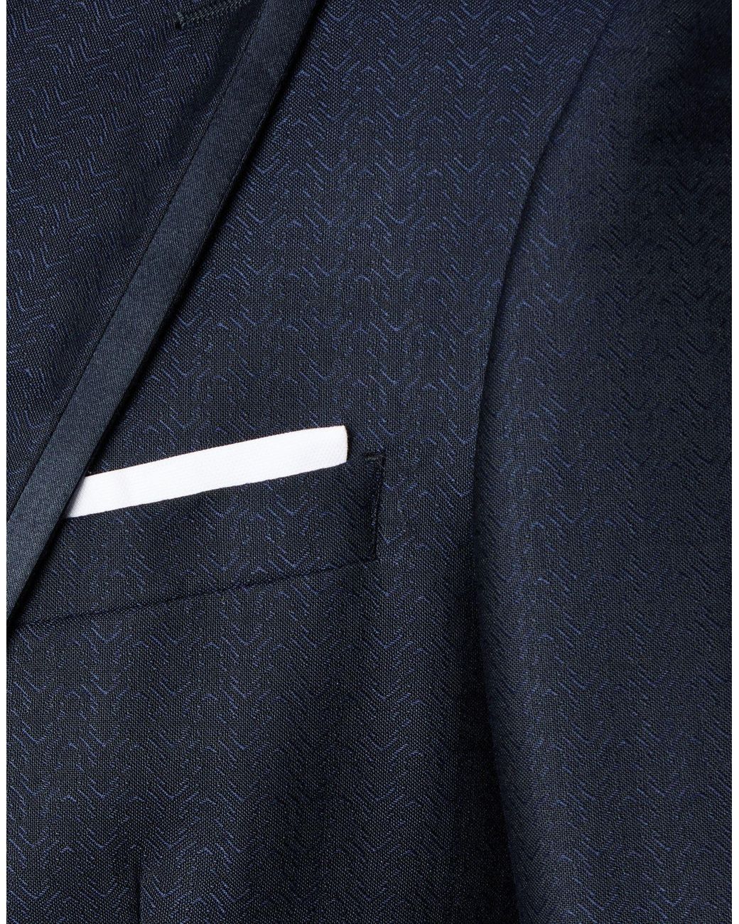 Paoloni Blue Suit Viscose, Virgin Wool, Elastane for men