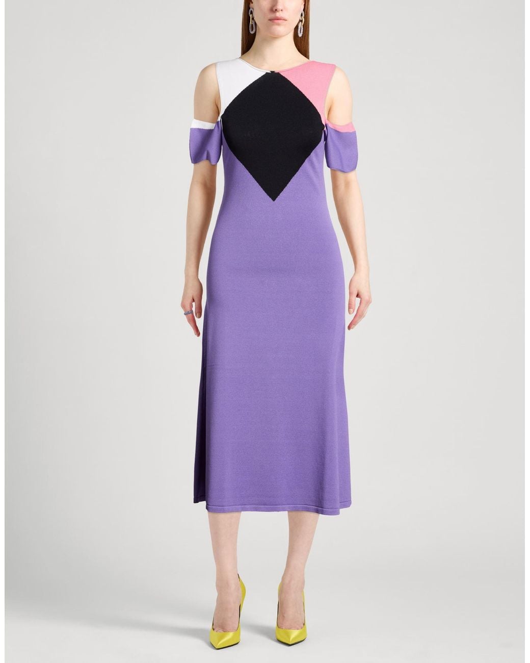 Liviana Conti Purple Midi Dress