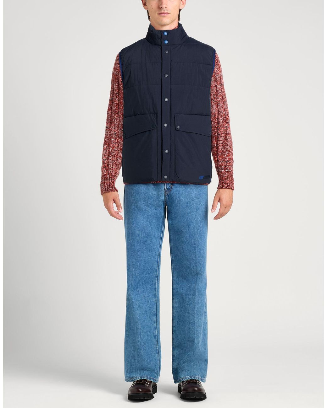 Paul Smith Blue Midnight Vest Recycled Nylon for men