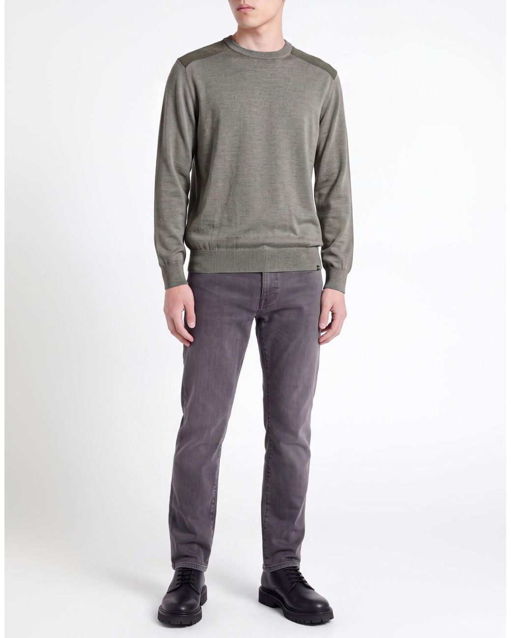 Paul & Shark Gray Sweater Virgin Wool, Silk for men
