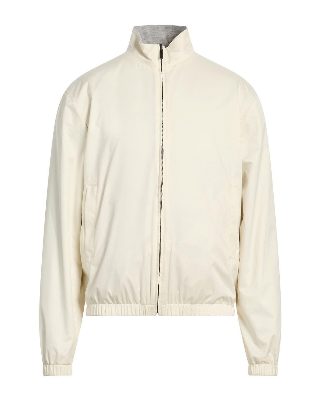 Canali Natural Ivory Jacket Polyester for men