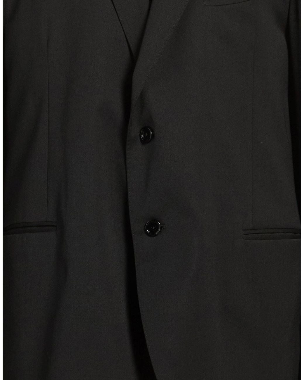Lardini Black Blazer Polyester, Wool, Elastane for men