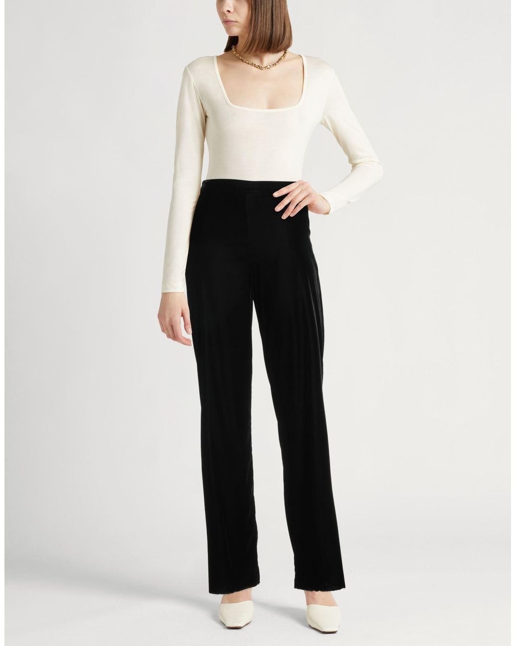 Etro Black Pants Polyester, Elastane