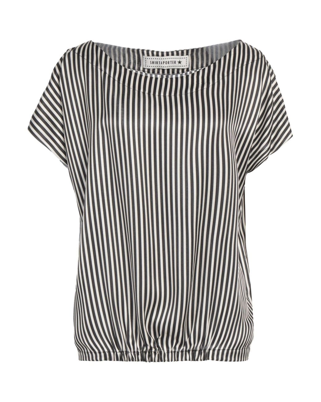 Shirtaporter Gray Top Viscose, Silk