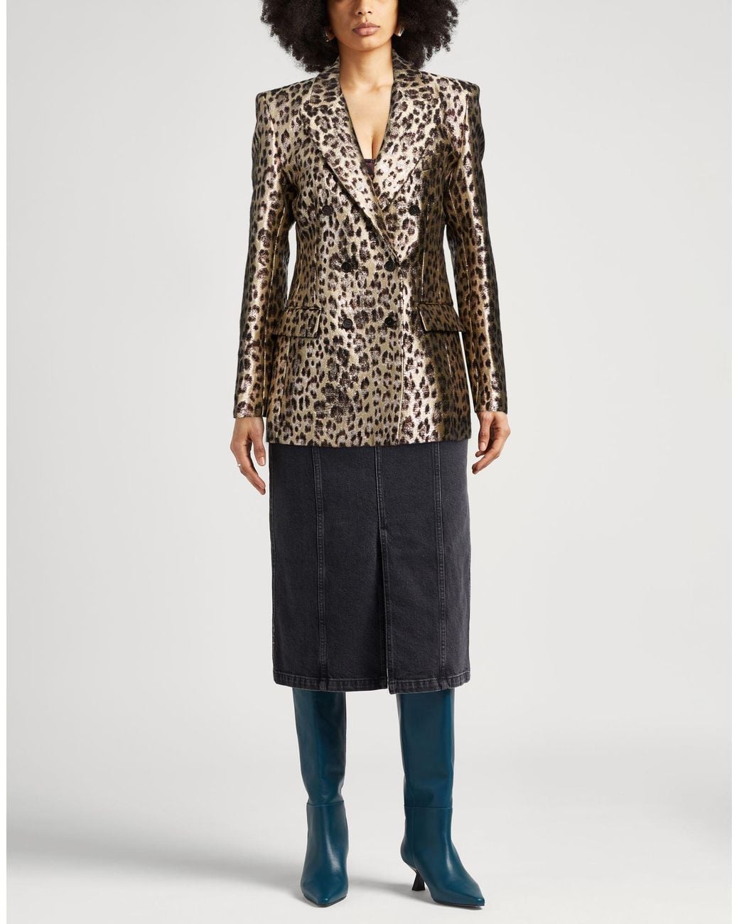 P.A.R.O.S.H. Metallic Blazer Cotton, Polyester, Metal, Polyamide