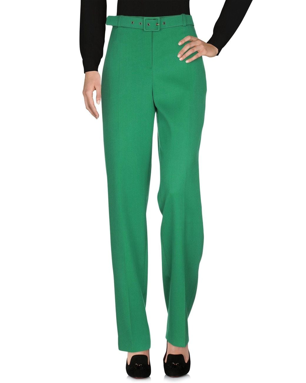 Givenchy Green Pants Polyester, Wool, Cotton, Viscose