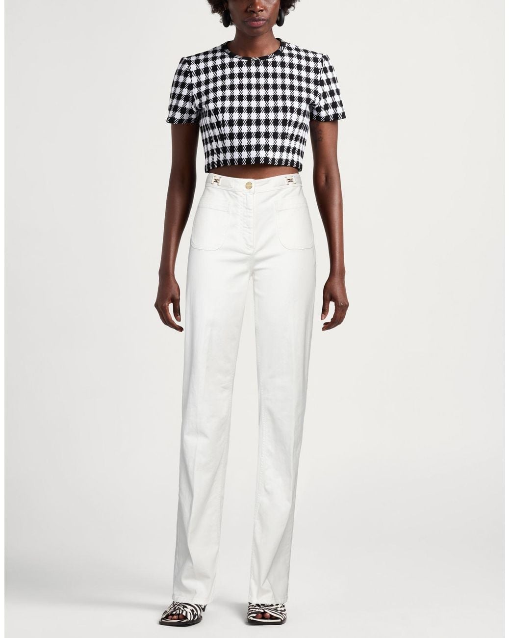 Elisabetta Franchi White Jeans