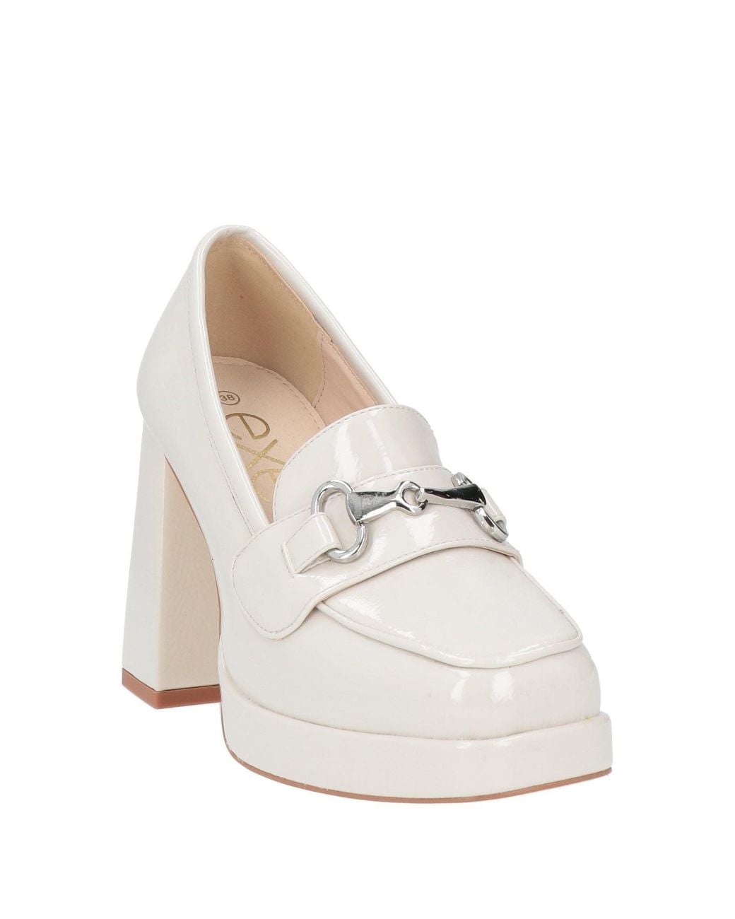 Exe' White Ivory Loafers Leather