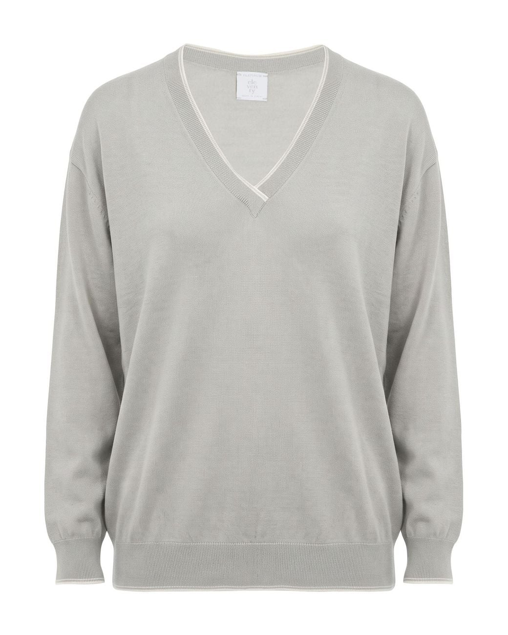 Eleventy Gray Light Sweater Wool