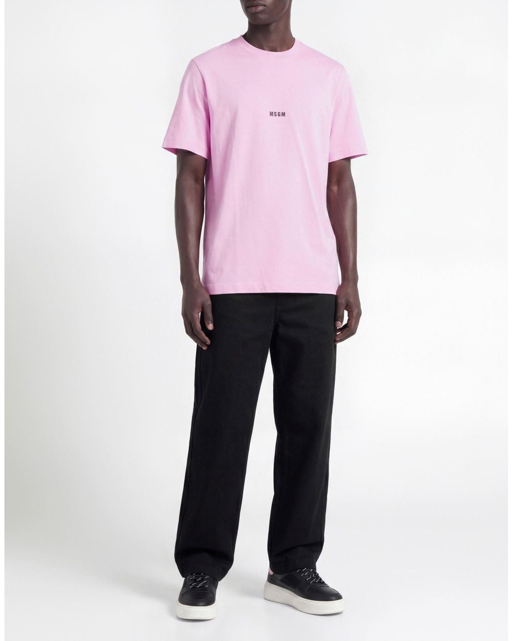 MSGM Pink T-Shirts for men