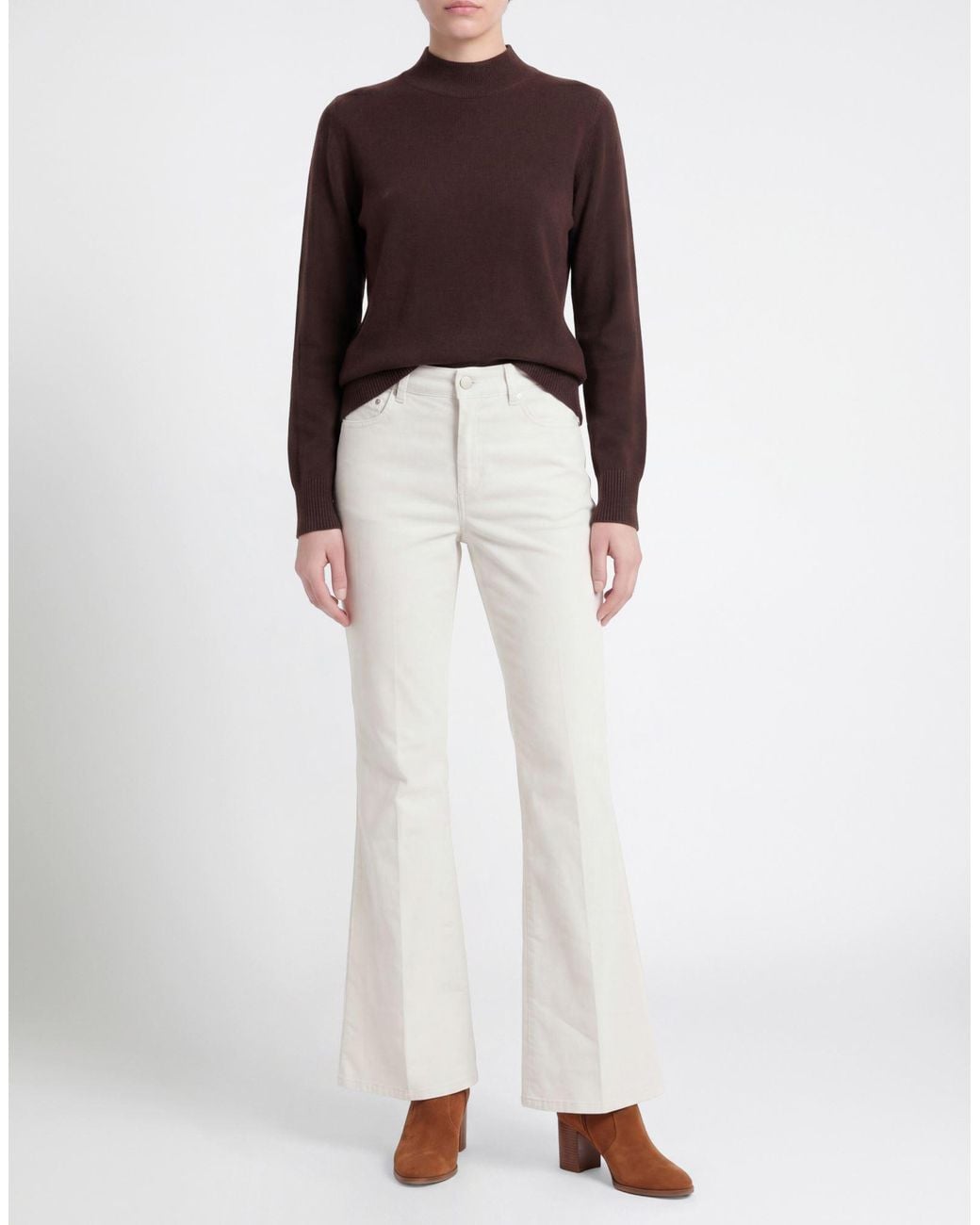 Akris White Pants Cotton, Elastane
