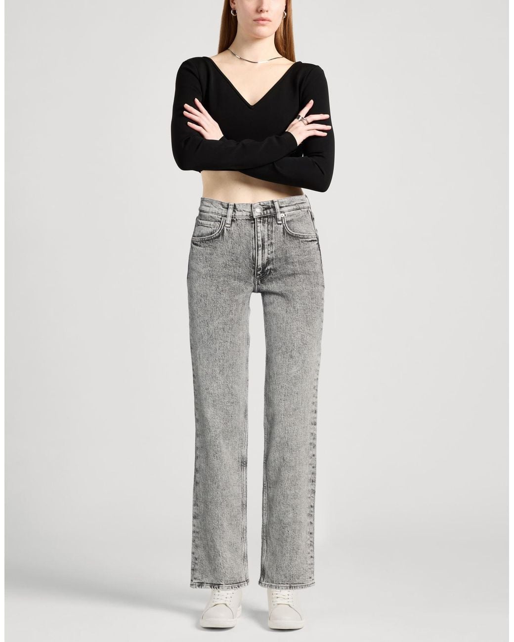 Rag & Bone Gray Jeans Cotton, Elastane