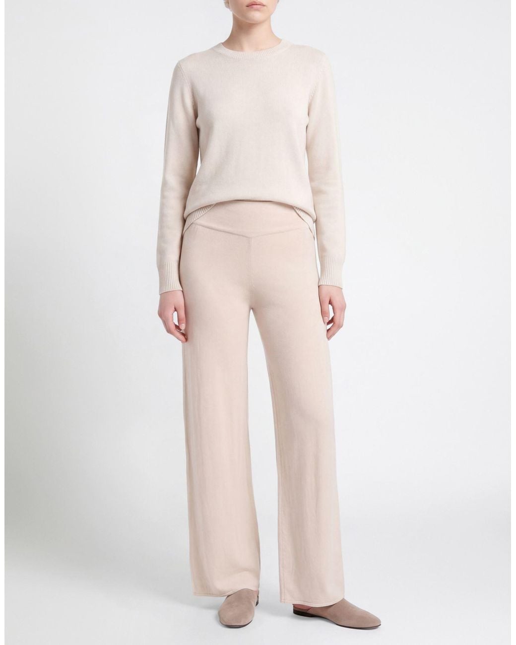 Anna Molinari White Pants Merino Wool