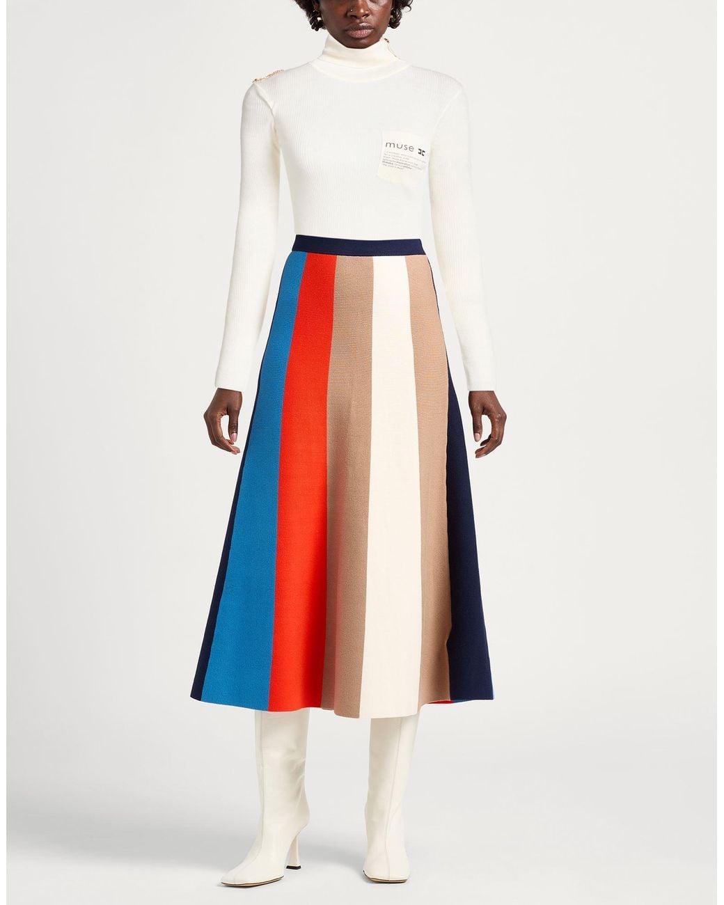 Elisabetta Franchi White Turtleneck