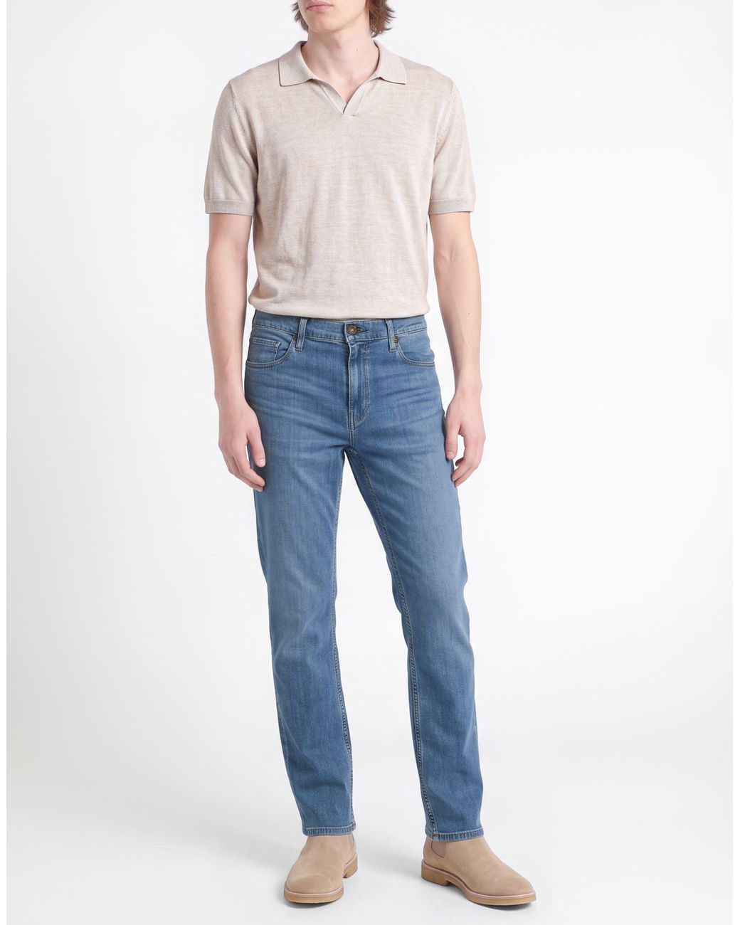 PAIGE Blue Jeans Rayon, Cotton, Polyester, Elastane for men