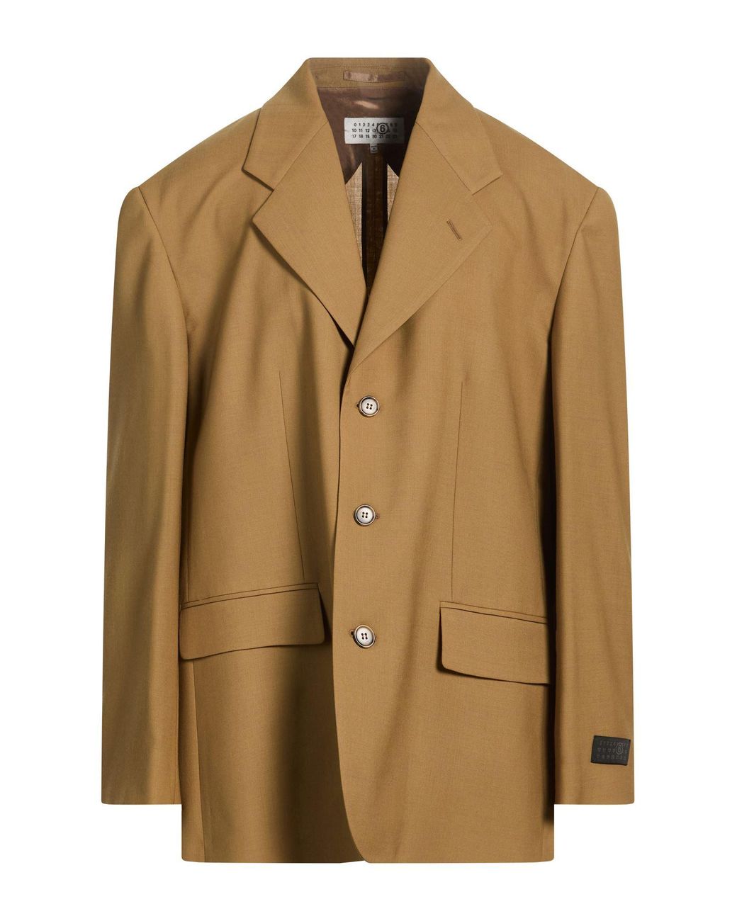 MM6 by Maison Margiela Brown Camel Blazer Virgin Wool for men