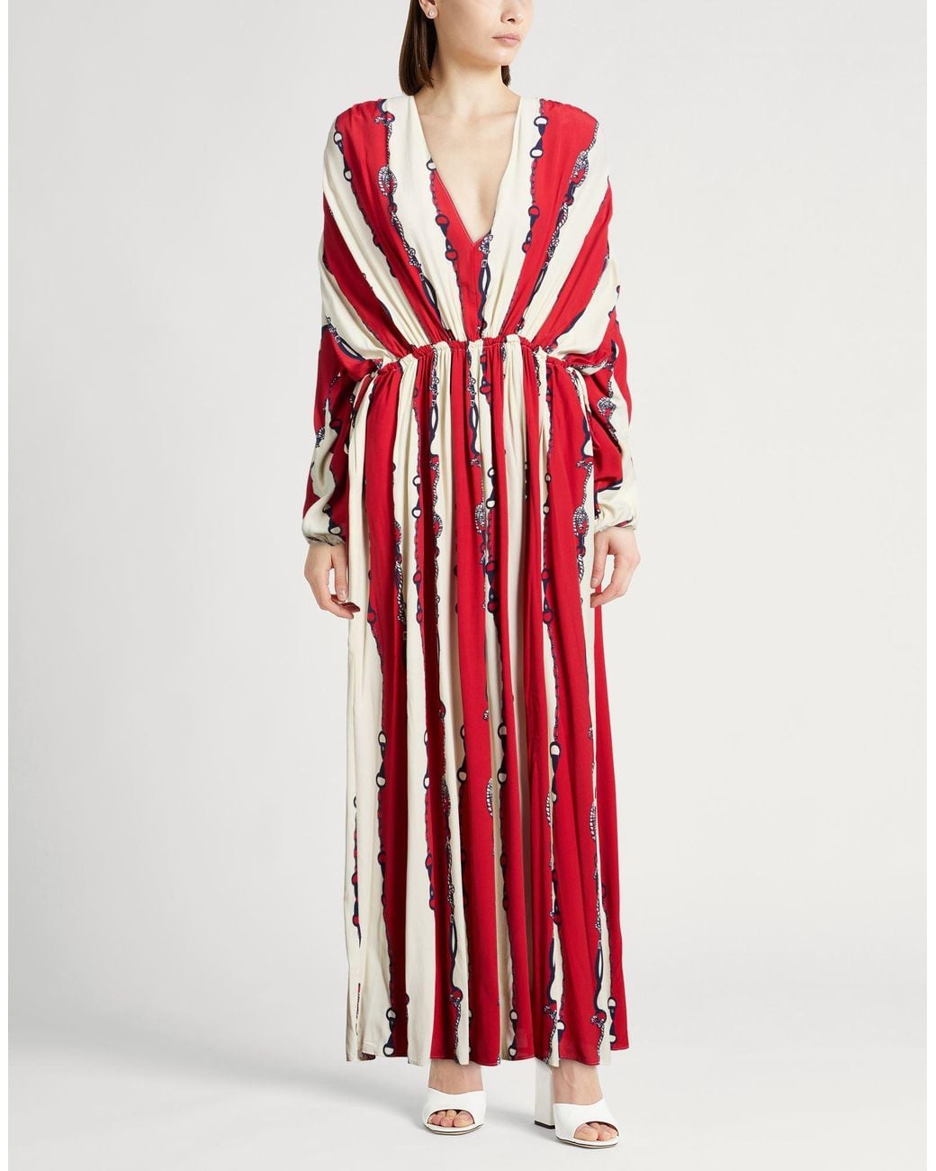 Ballantyne Red Maxi Dress Viscose