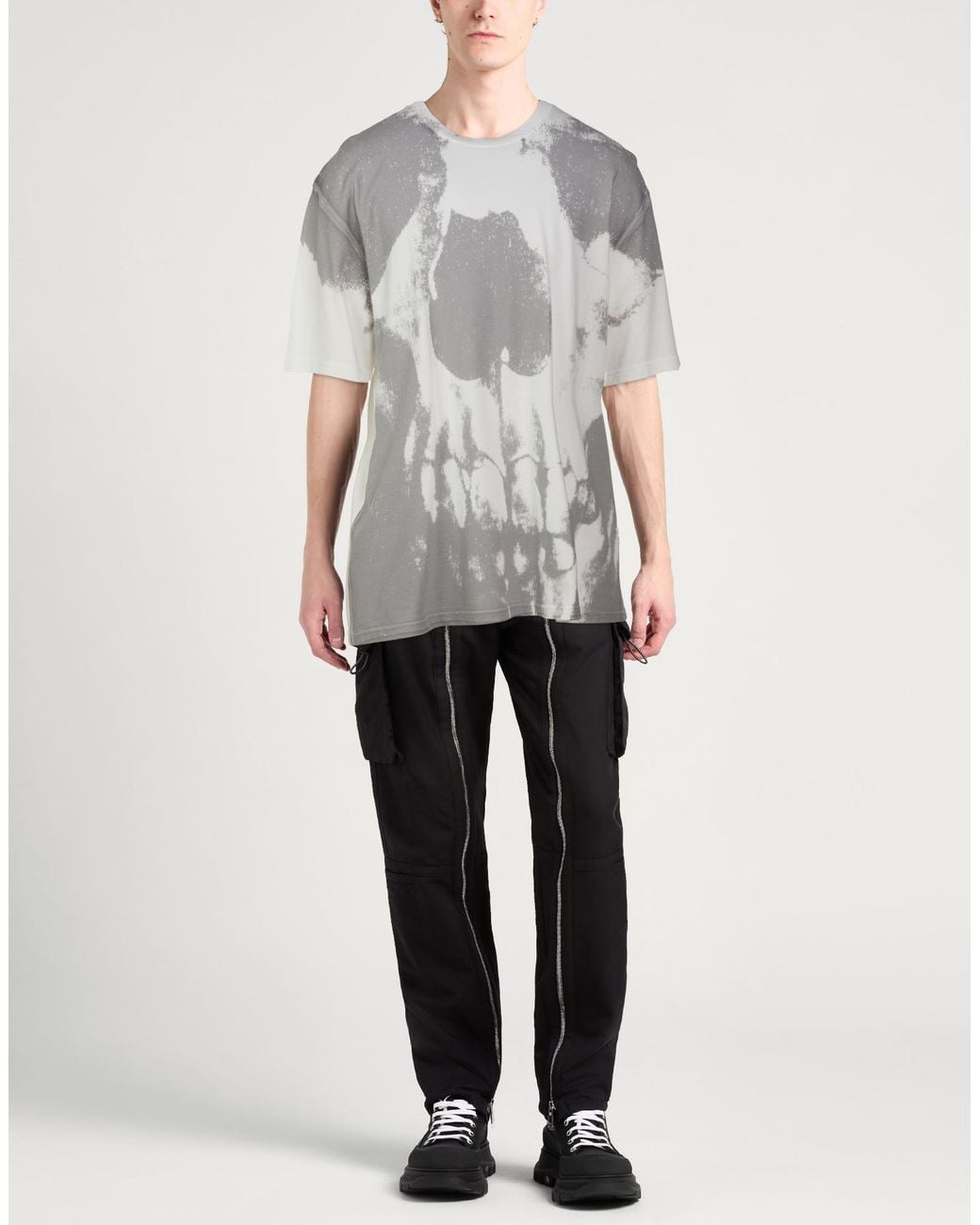 McQueen Gray Light T-Shirt Cotton for men