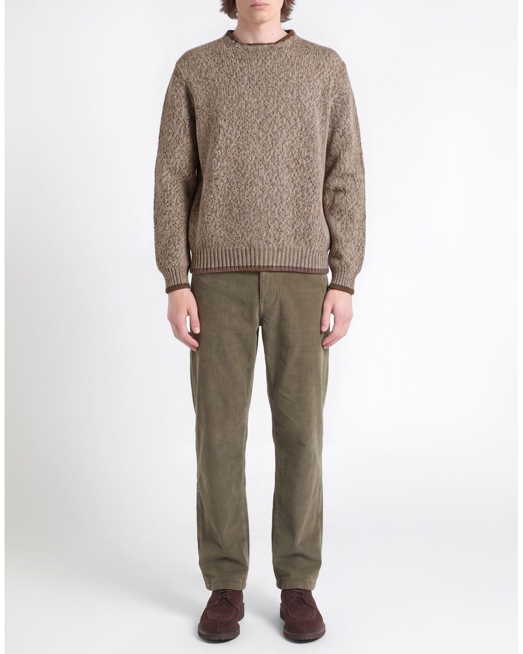 Fedeli Gray Sweater Alpaca Wool, Virgin Wool for men