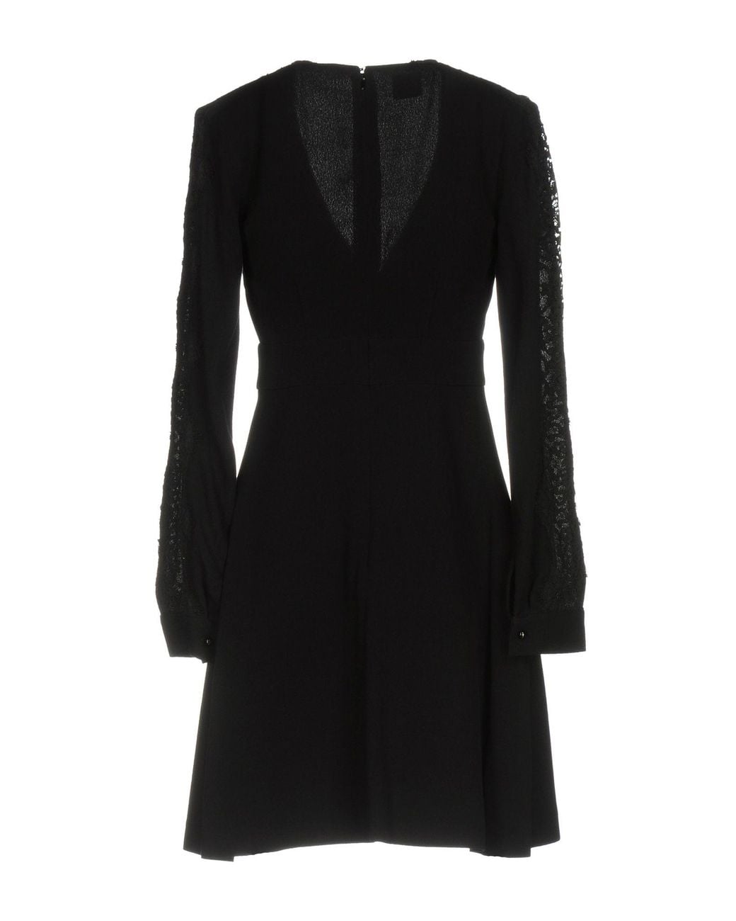 Pinko Black Mini Dress Viscose, Cotton, Nylon
