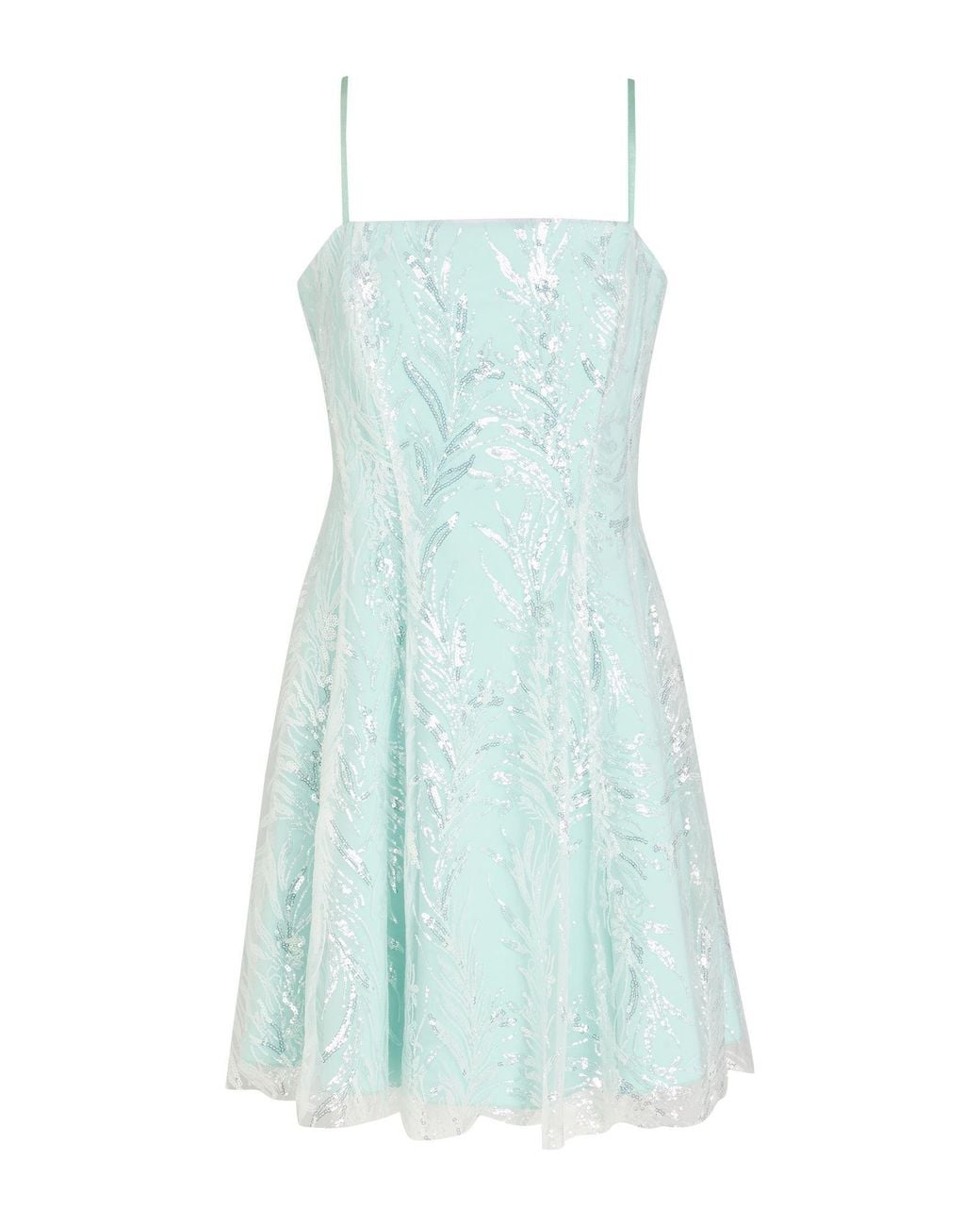Rinascimento Blue Mini Dress Polyester