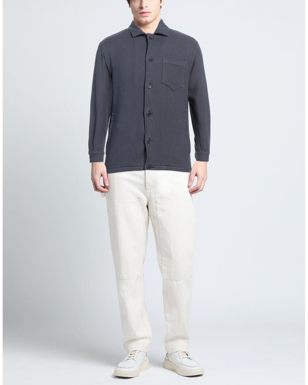 Aspesi Blue Shirt Cotton for men