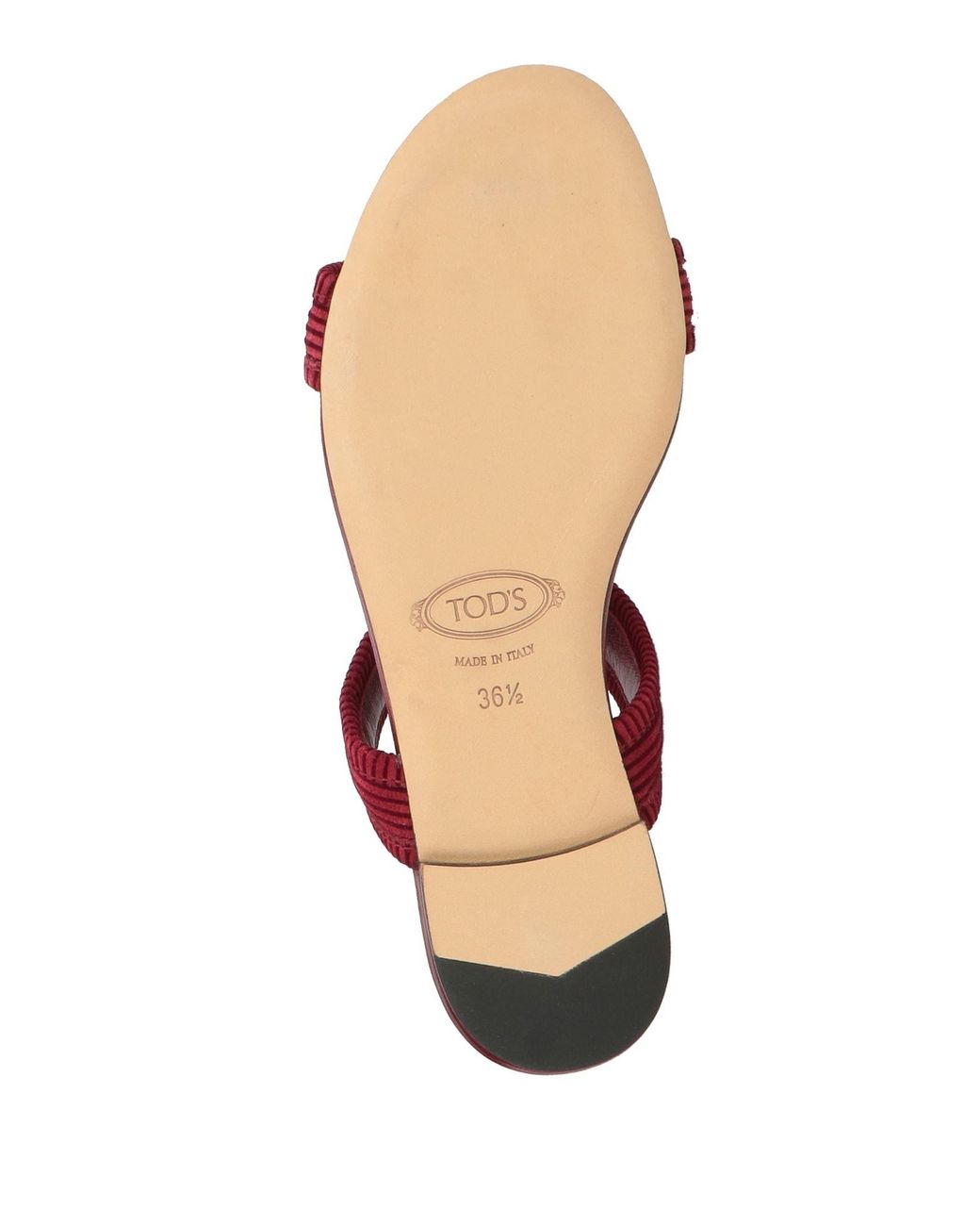 Tod's Red Sandals Leather