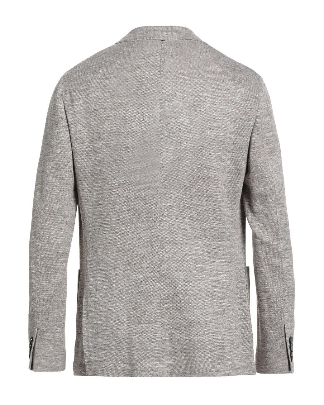 Ferragamo Gray Blazer Linen, Polyamide for men