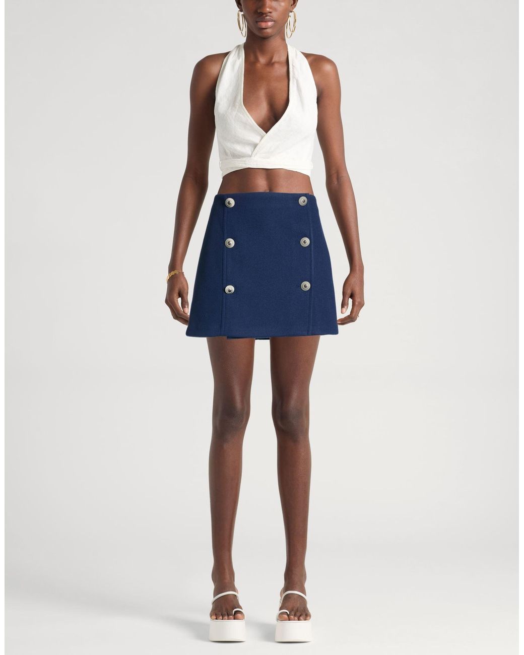 Twinset Blue Mini Skirt